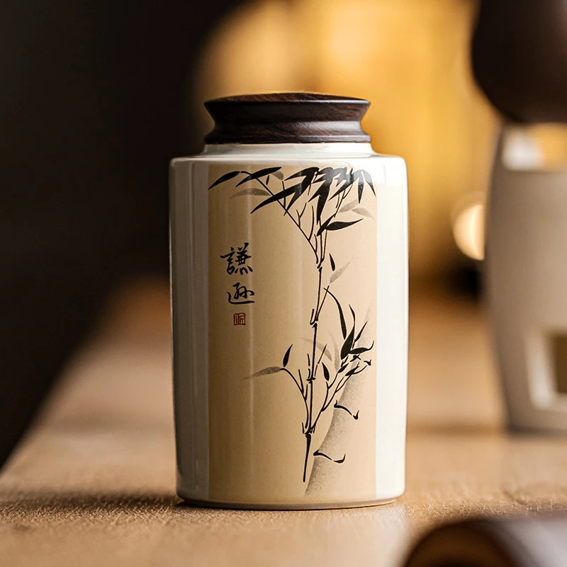 Hũ Bình Đựng Trà Bằng Sứ Cảnh Đức Trấn, Nắp Bằng Gỗ