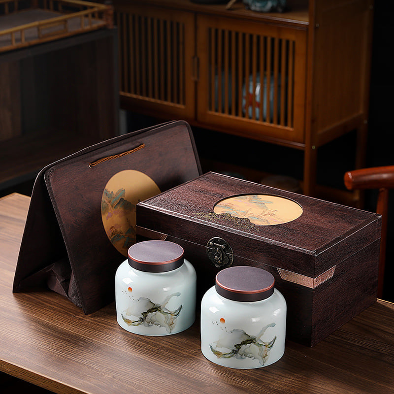 Hộp Quà Tặng Trà Kèm Hũ Đựng Cao Cấp